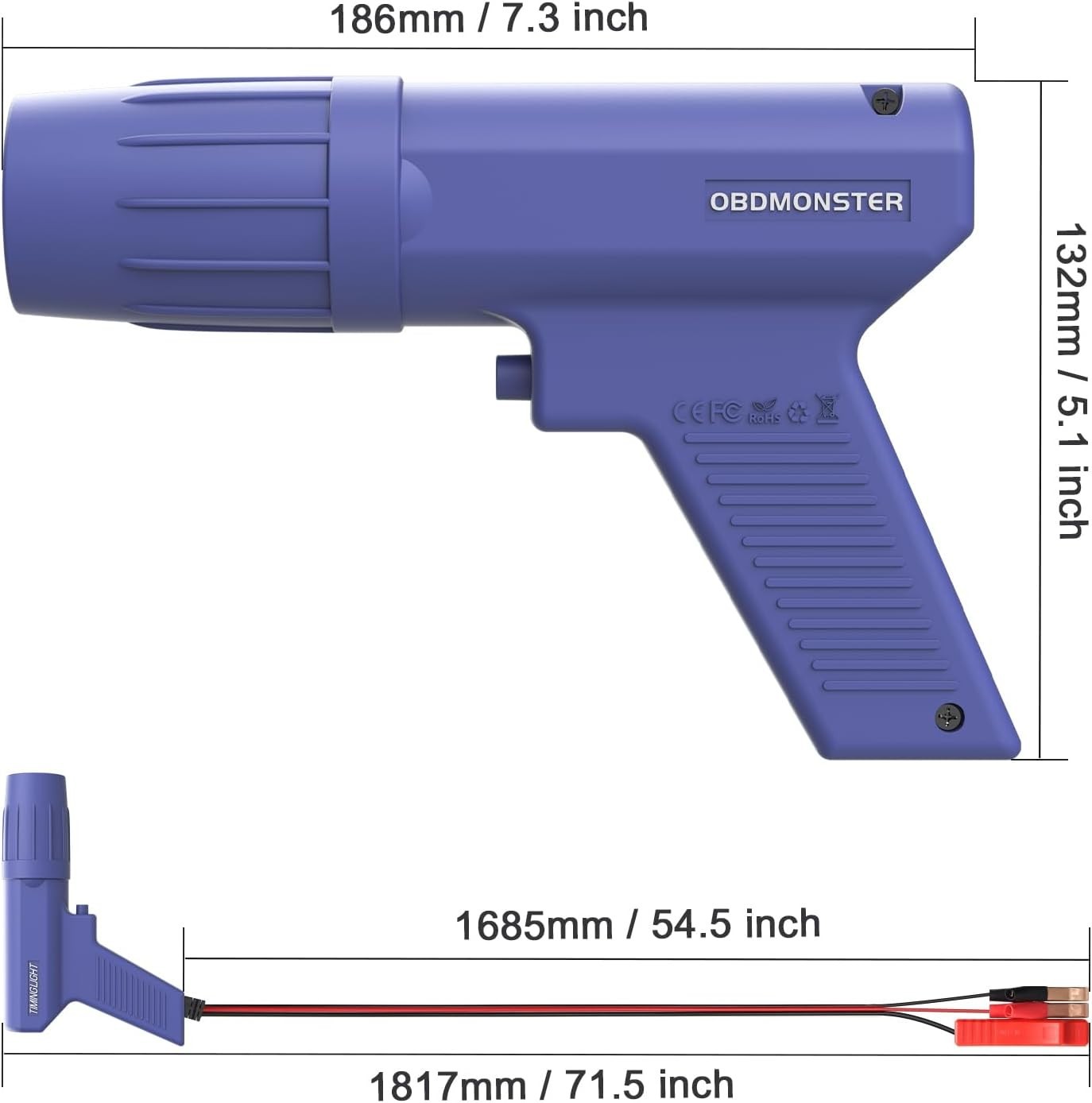Adjustable Brightness Pro Ignition Timing Light with Strong Strobe Function