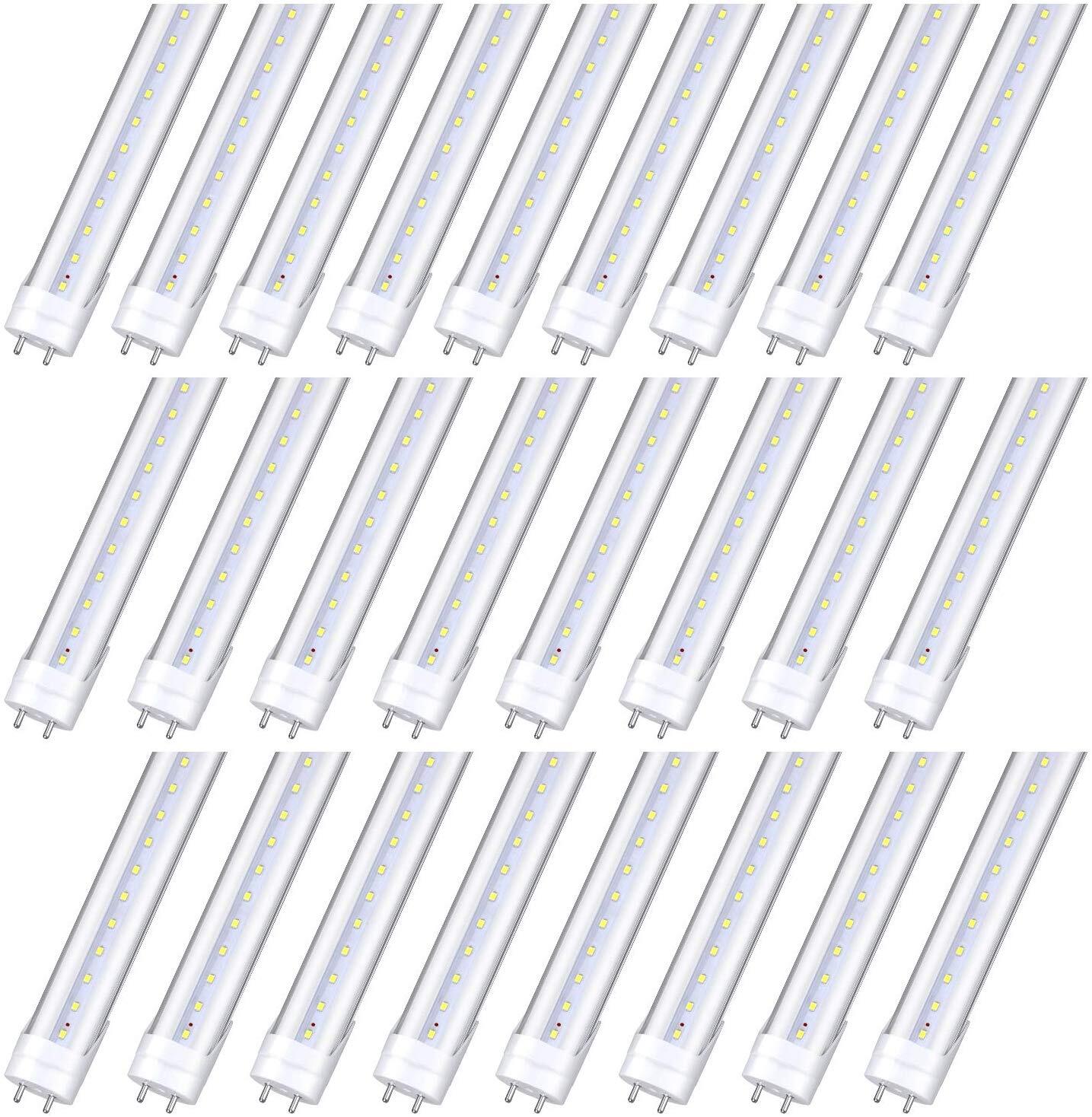 22W G13 4' LED Shop Light Bulbs 6000K Single-End 25Pack 4ft T8 LED Tube Light