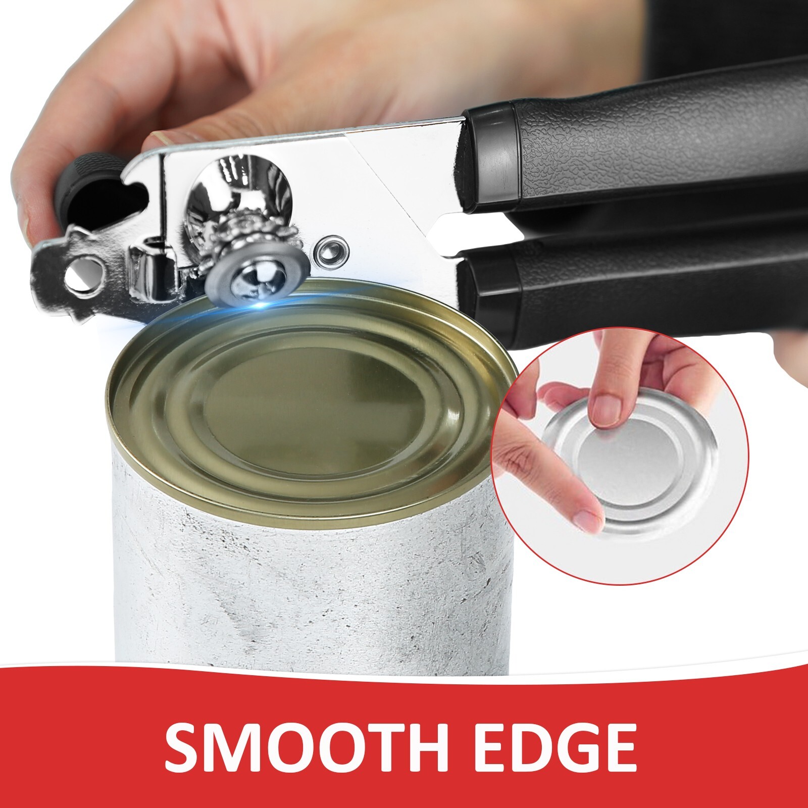 Classic Multifunction Stainless steel Can Opener Easy Comfy Handle Grip Kitchen