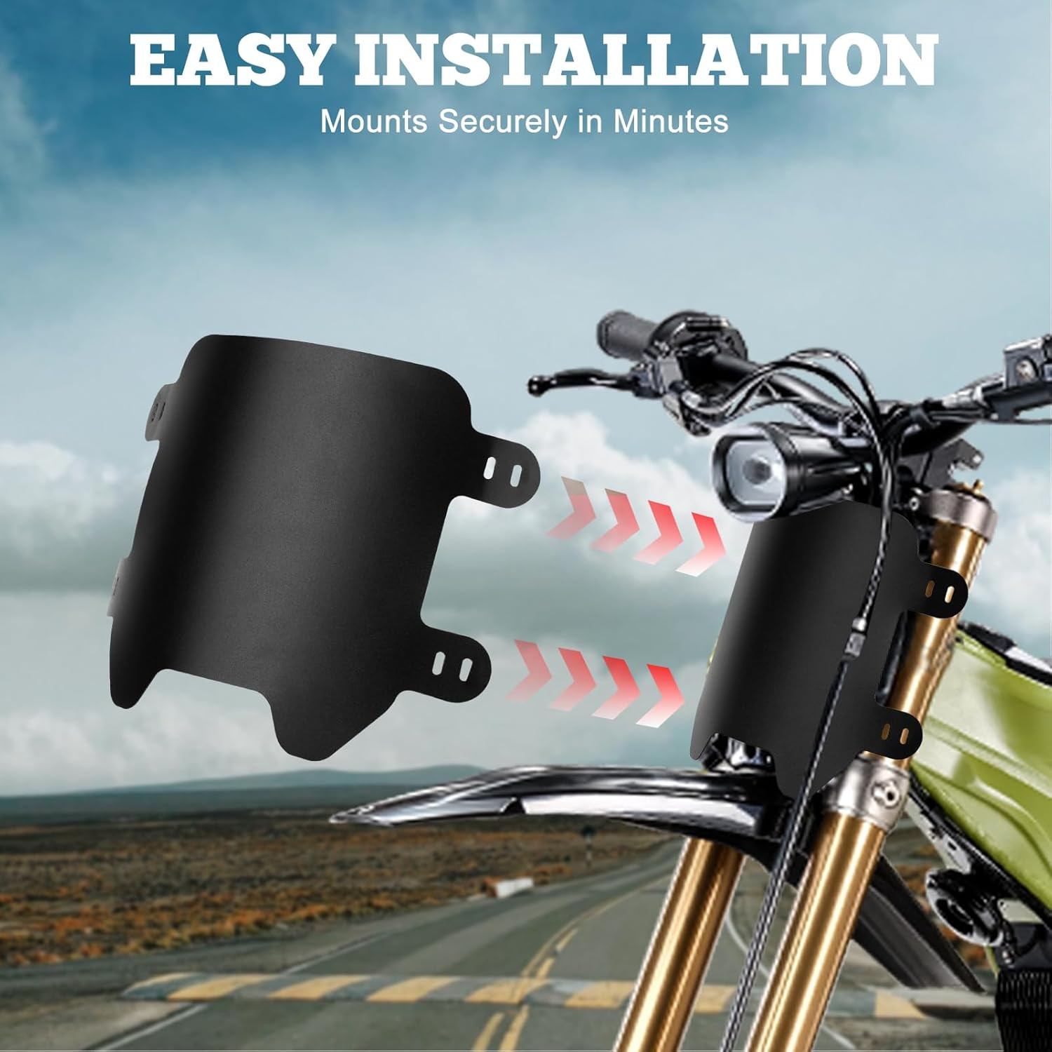 Front Number Plate for Ebike Durable ABS Plate Dirt Bike Plate Replacement for S