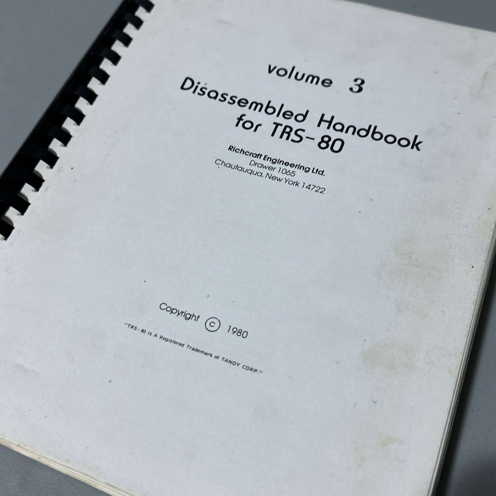 TRS-80 Micro Computer Disassembled Technical Reference Handbook 1980 Free Ship