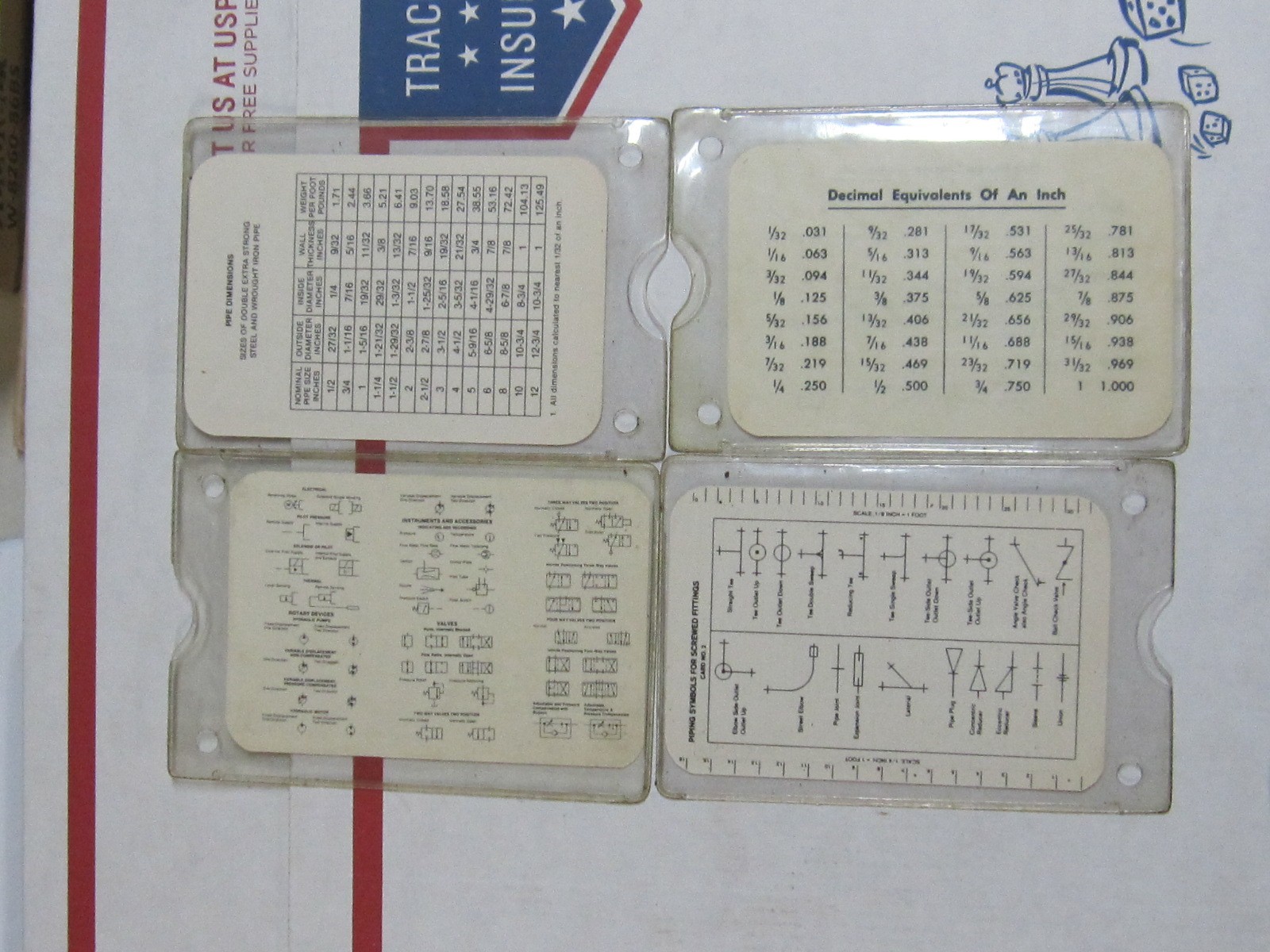 Vintage Shop Technical Reference Cards 18 Two Sided & Sleeved U.S.A.