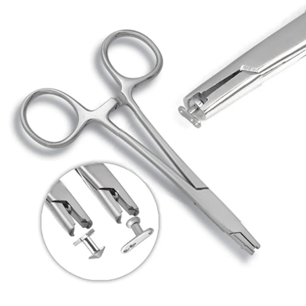 Professional Surgical Steel Dermal Anchor Holding Tool Forceps 3-5mm