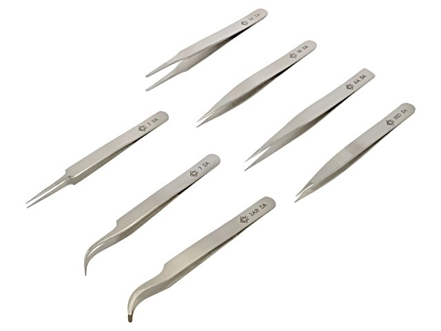 KIT7T Tweezers Set Universal 7pc PIERGIACOMI