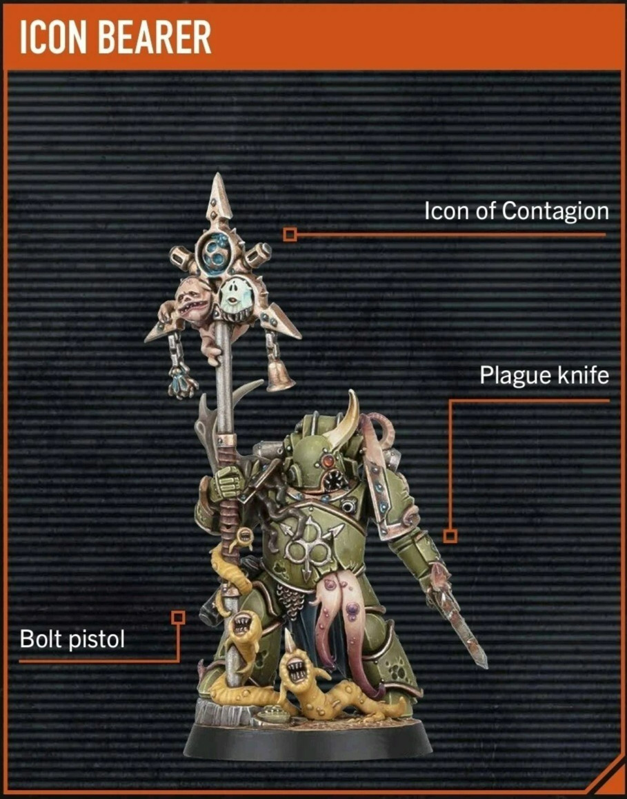 Death Guard Plague Marines Icon Bearer Kill Team Starter Warhammer 40k Clotticus