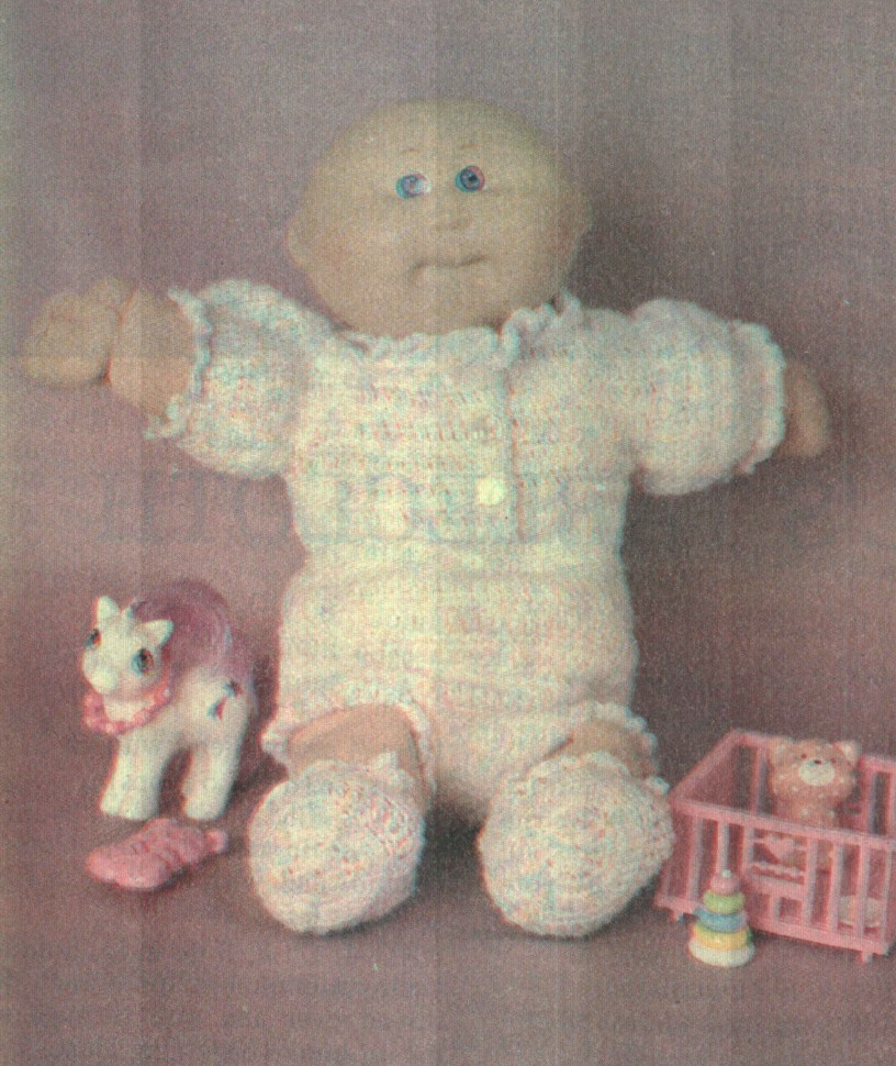 CANDY PRINT ROMPERS & MATCHING BOOTIES DOLL OUTFIT CROCHET PATTERN INSTRUCTIONS