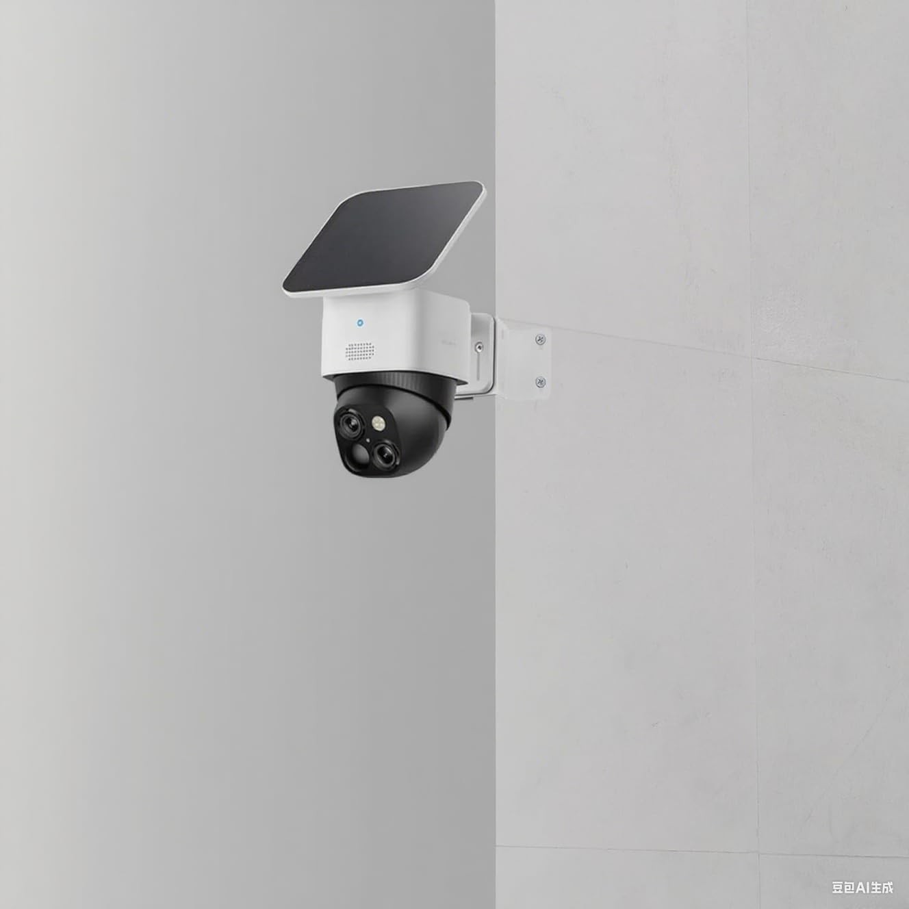 Rust-Proof White Metal Right Angle Bracket for Exterior CCTV Installation