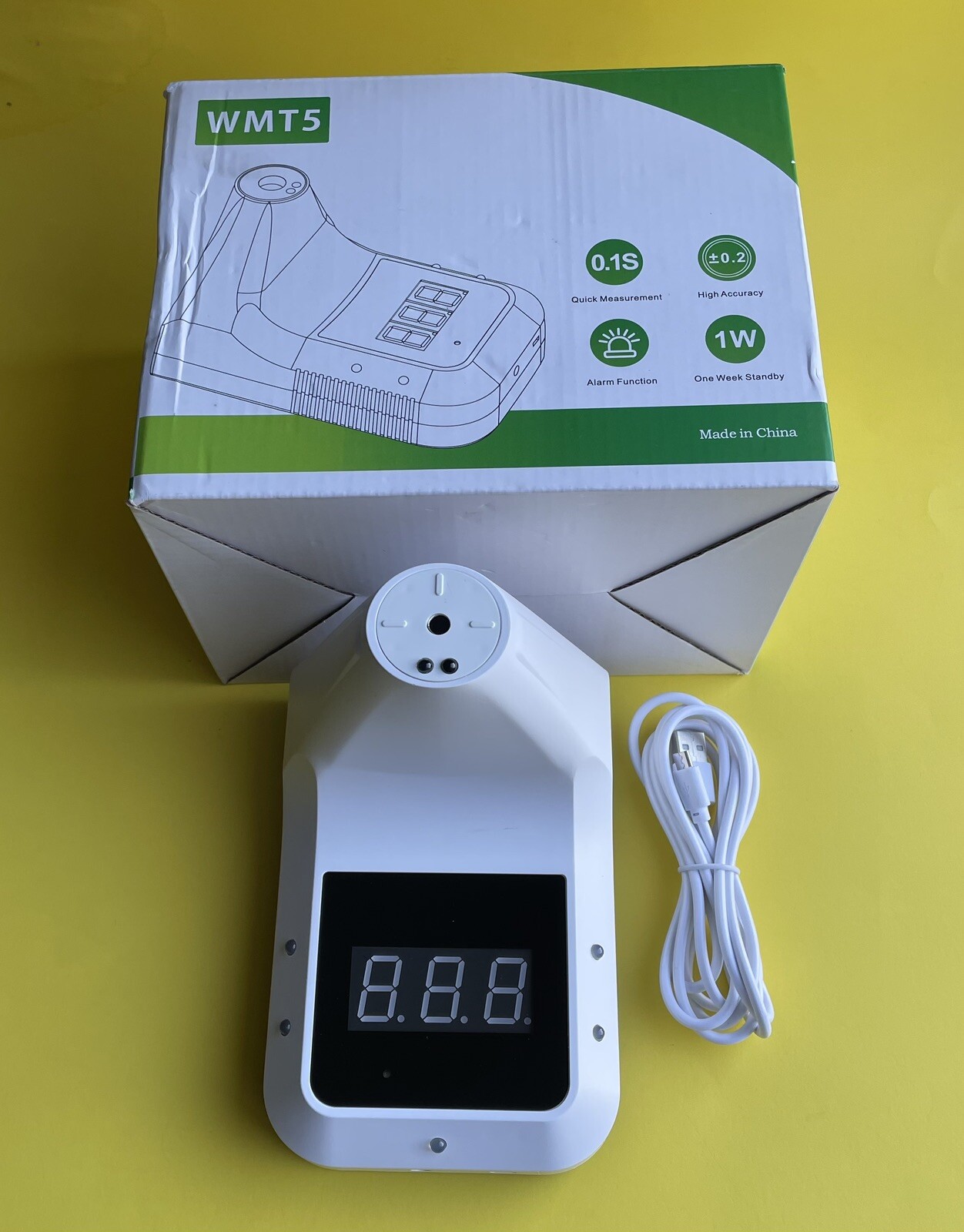Gorilla Gadgets WMT5 Wall-Mounted Bluetooth Body Thermometer White
