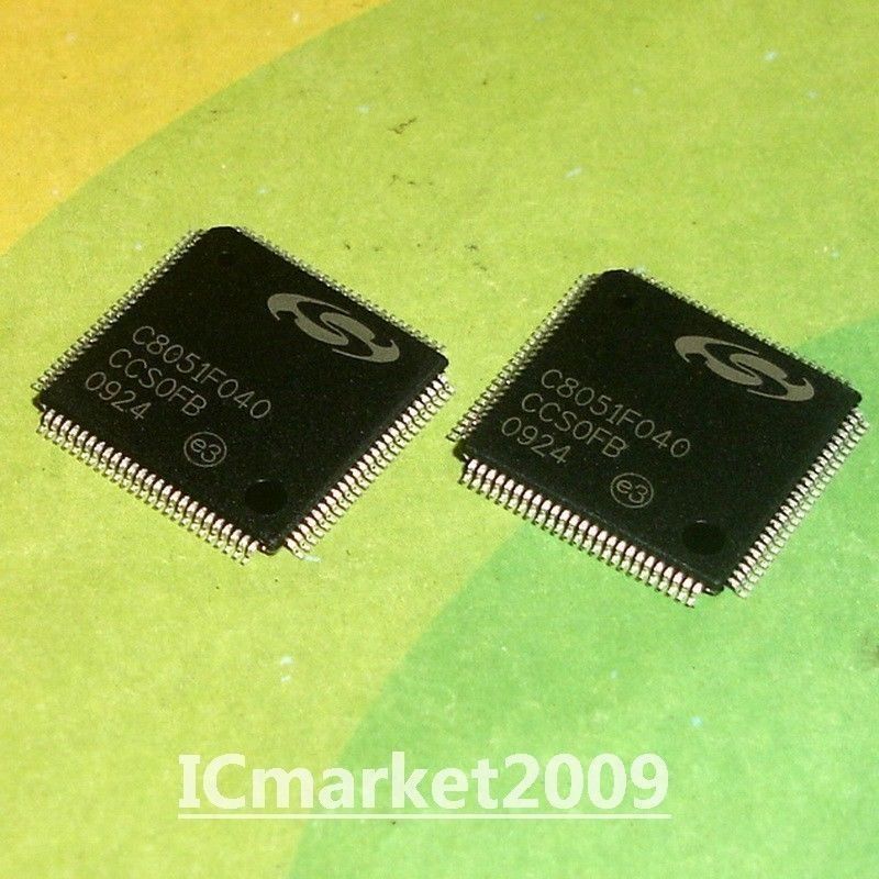 1 PCS C8051F040-GQ TQFP 25 MIPS 64 kB Flash 12-Bit ADC 100-Pin Mixed-Signal MCU
