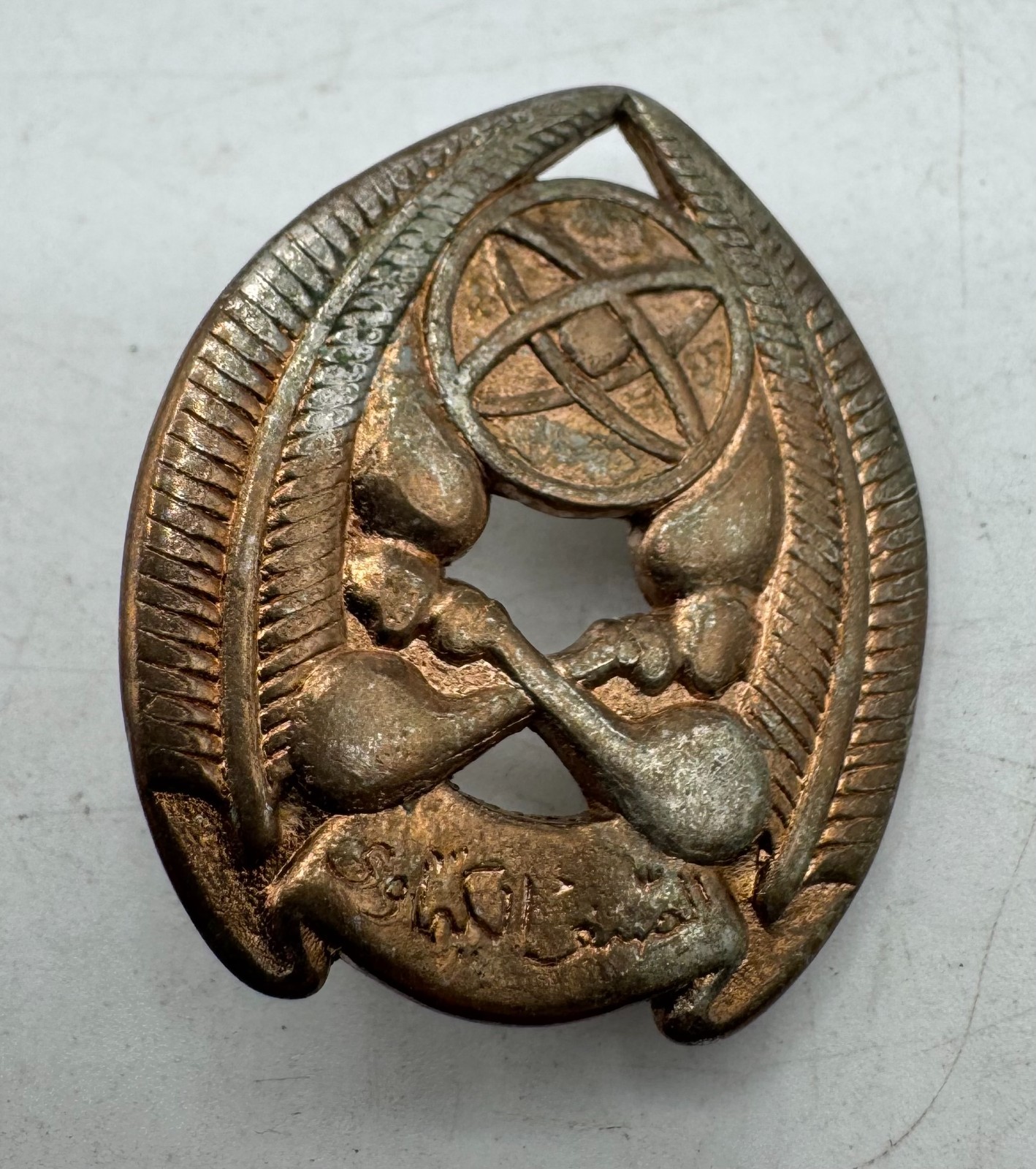 Saddam era Iraqi Army Chemical Troops Collar Branch Insignia Pin Desert Storm