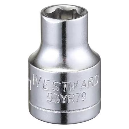 Westward 53Yr79 Westward 3/8 In Drive, 7Mm Hex Metric, Socket, 6 Points,