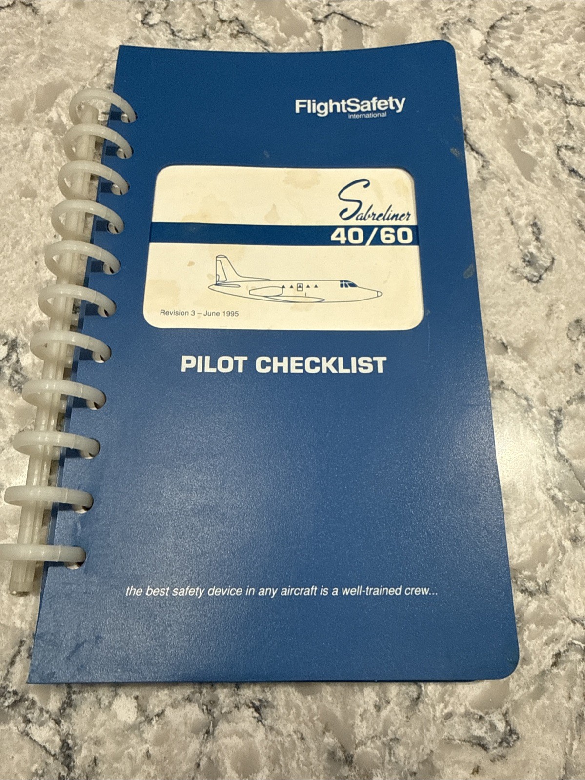 Flight Safety International Sabreliner 40/60 Pilot Checklist, Revision 3, 1995