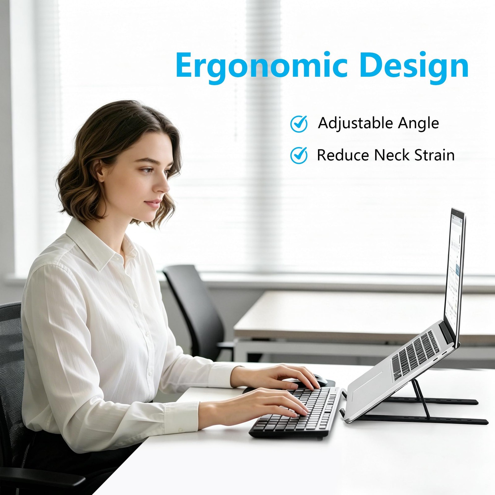 Laptop Stand for Desk, Adjustable 7-Level Aluminum Riser, Ergonomic Notebook ...