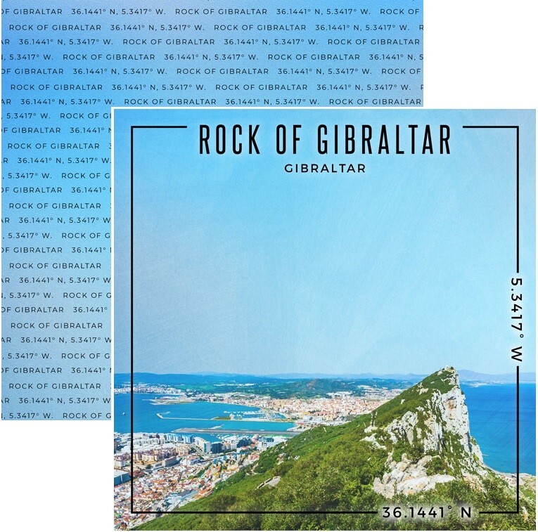 Rock of Gibraltar, DS scrapbook paper, Scrapbook Customs 30003