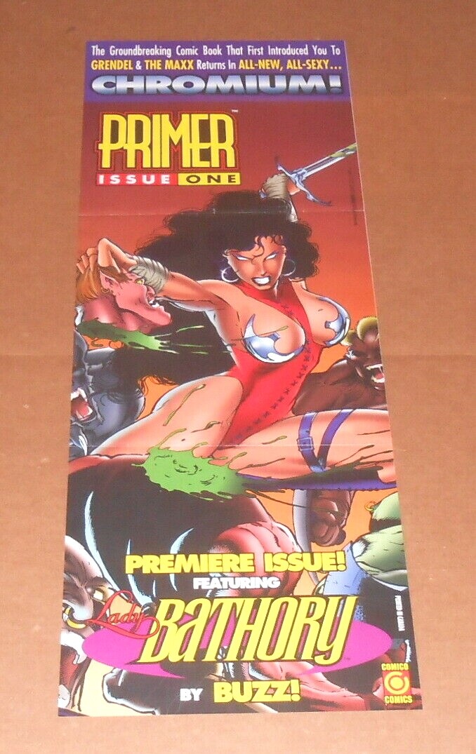 Chromium Lady Bethany Poster Original Promo  24x9 Buzz Comics RARE