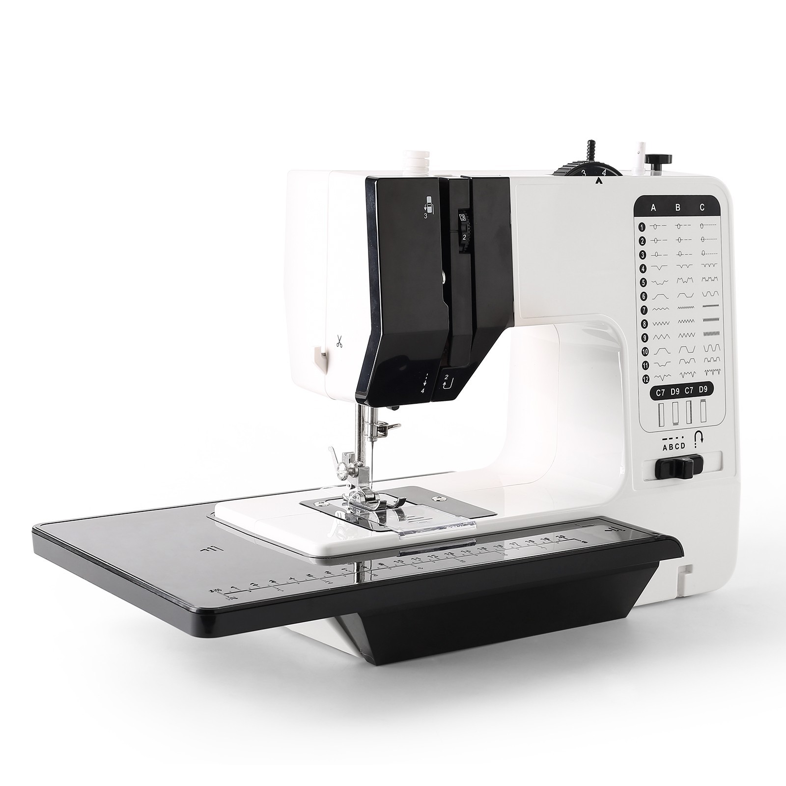 12 Stitches Mini Electric Sewing Machine with Extension Table 113pcs Kit US
