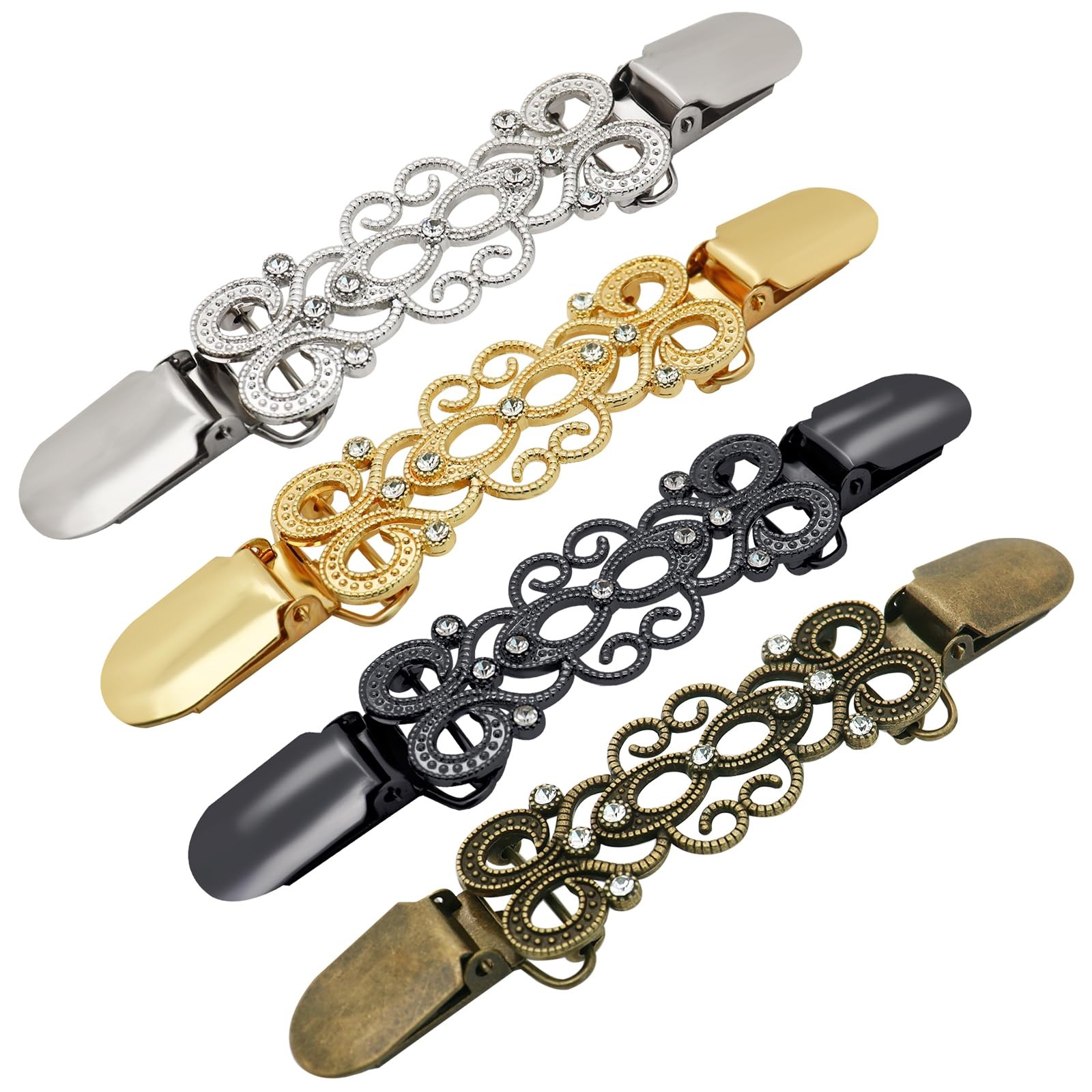 4 Pcs Waist Cincher & Shirt Clip Retro Dress Cinch Clips for Shawl,Cardigan,S...
