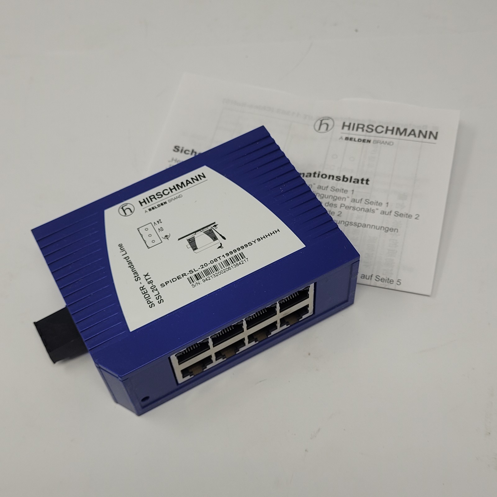 Hirschmann SSL20-8TX, Ethernet Switch, 9.6 - 32 VDC - NEW