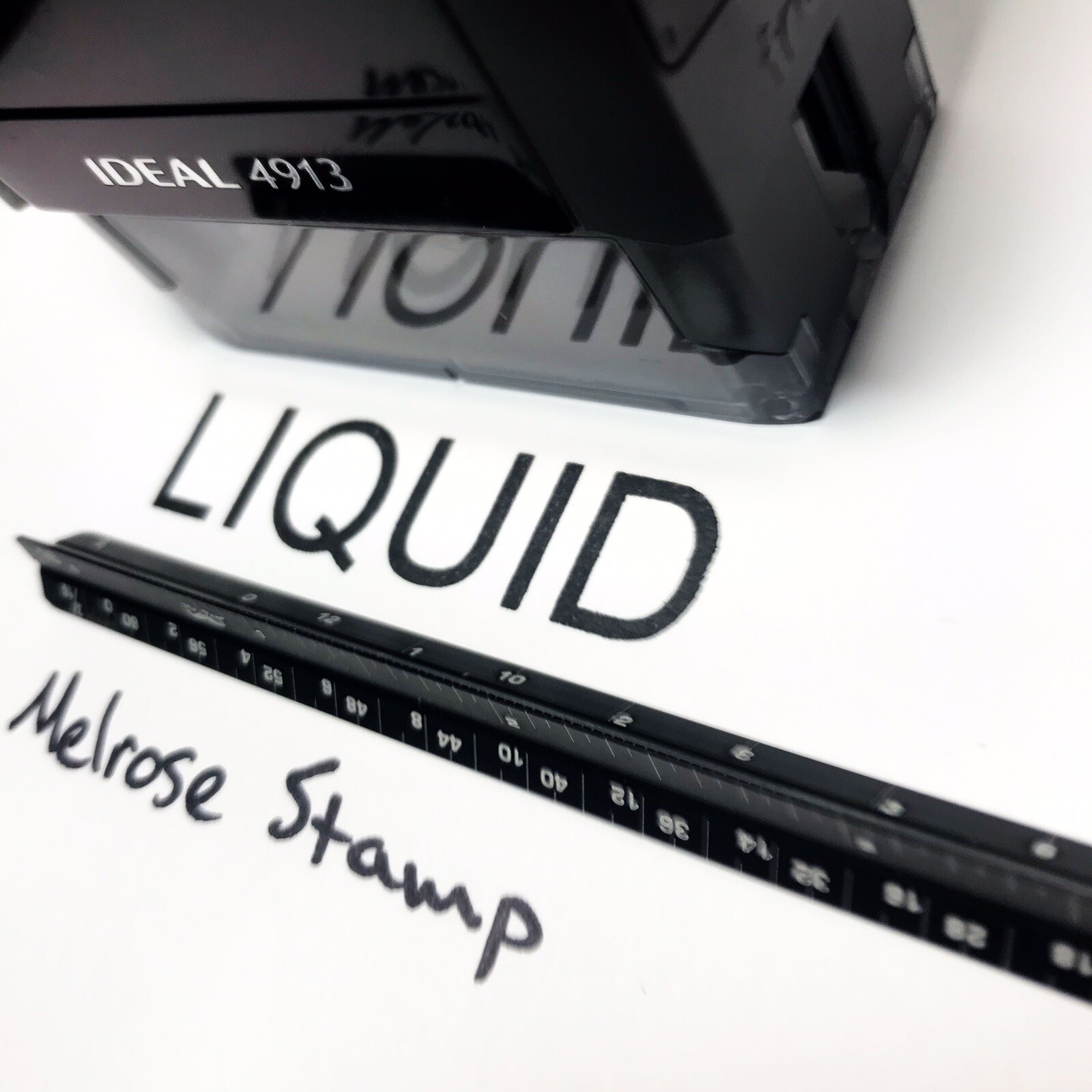 Liquid Rubber Stamp Black Ink Self Inking Ideal 4913