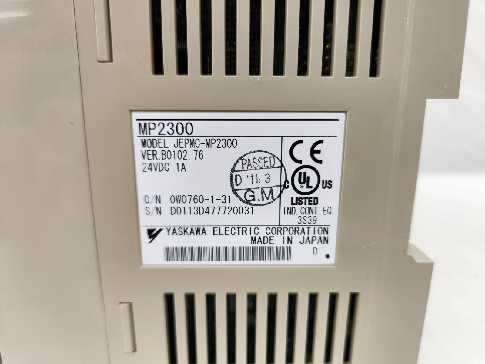 Yaskawa JEPMC-MP2300 Motion Controller CPU Module with 218IF-01/ AI-01/ 263IF-01