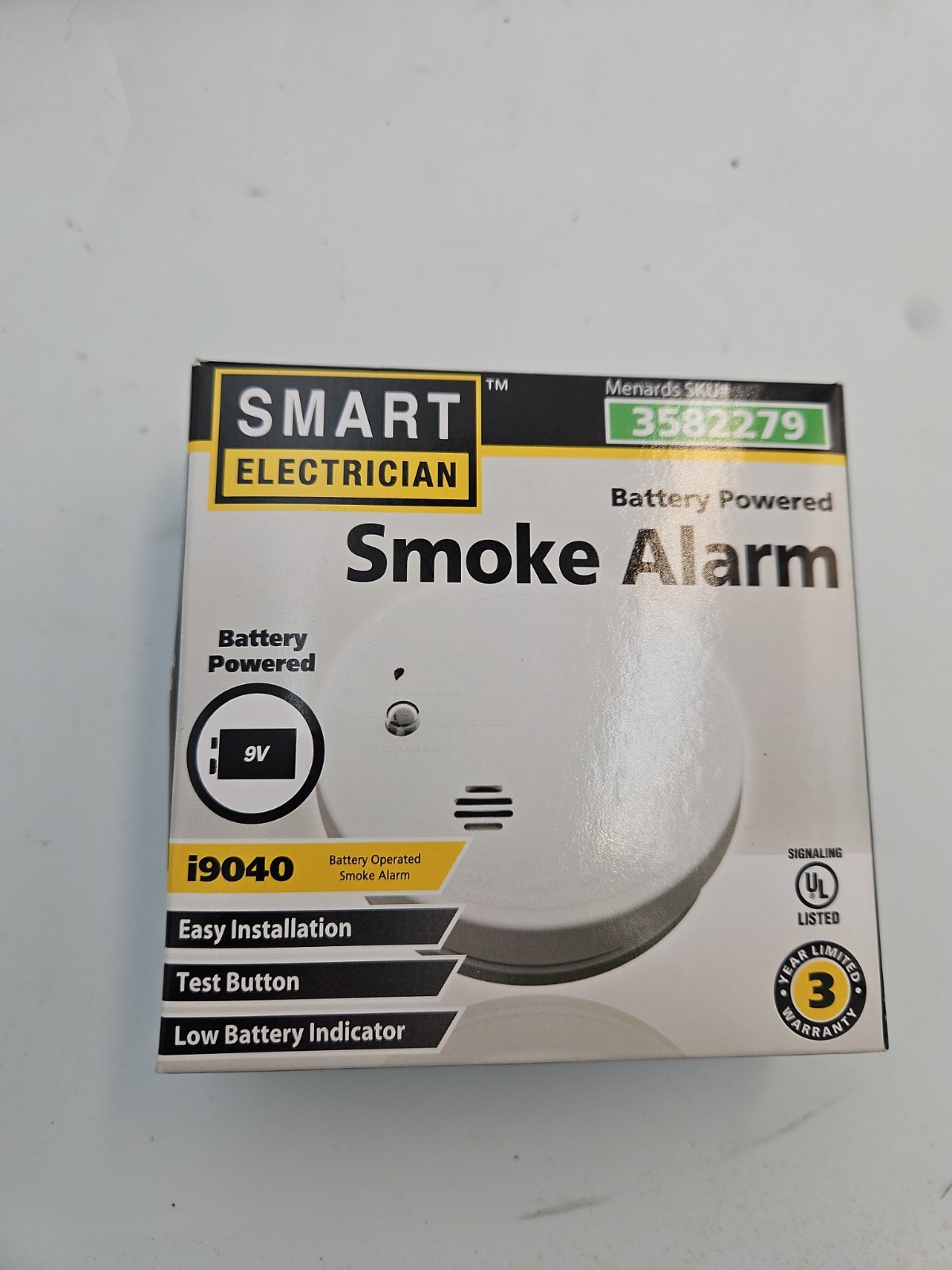 CODE ONE Smoke Alarm i9040 Battery Powered/3-PACK 3582279