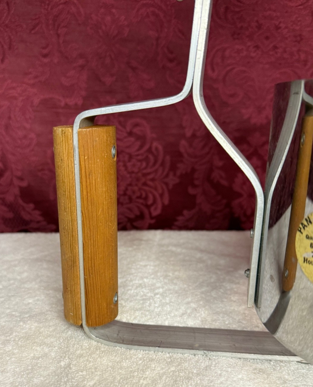 Lantern Adjustable Heat Reflector Shield with Wooden Handle ~ Pan Mfg. Co.
