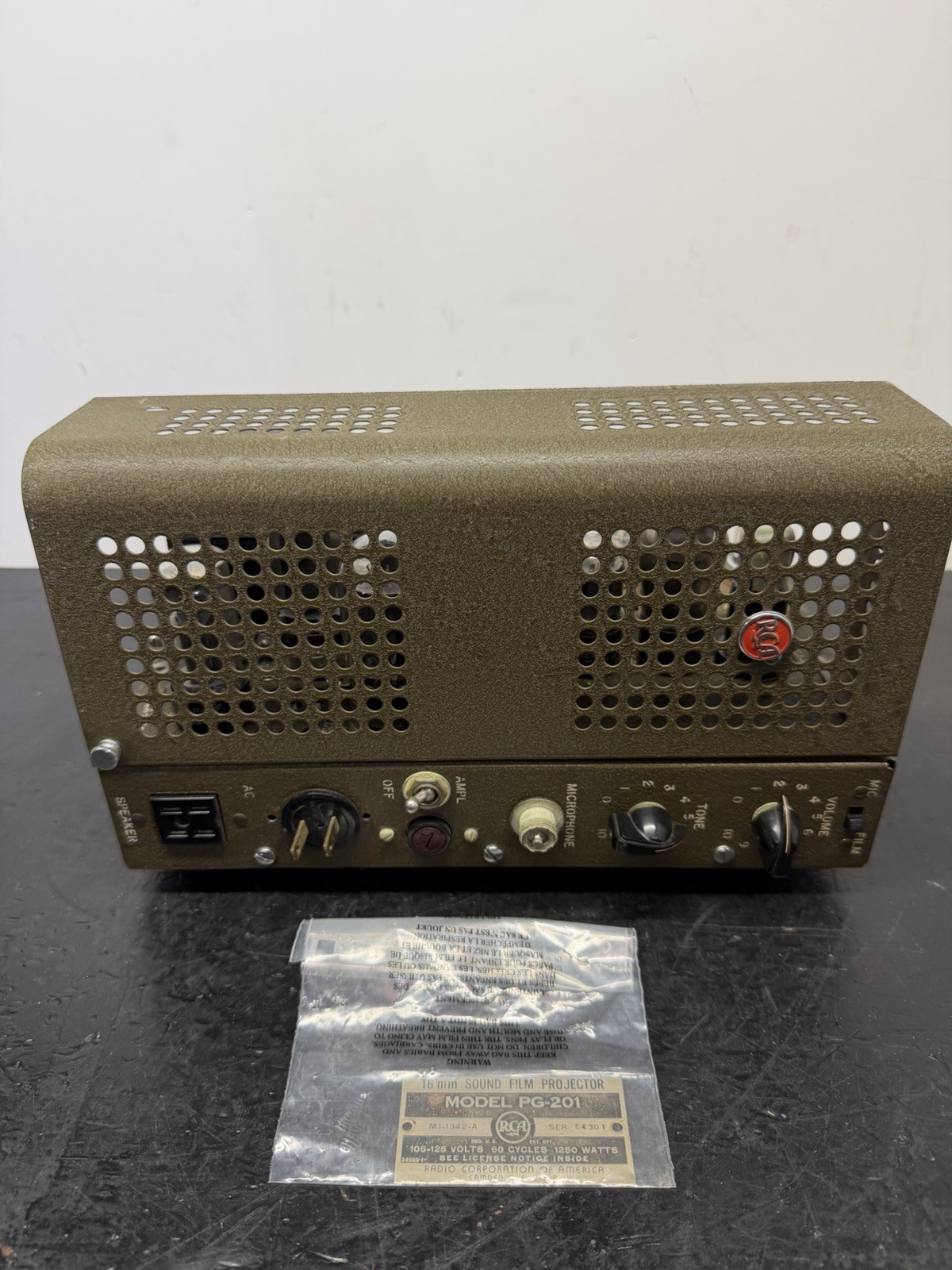 RCA PG-201 Tube amplifier Tested And Working CLEAN! 🧼