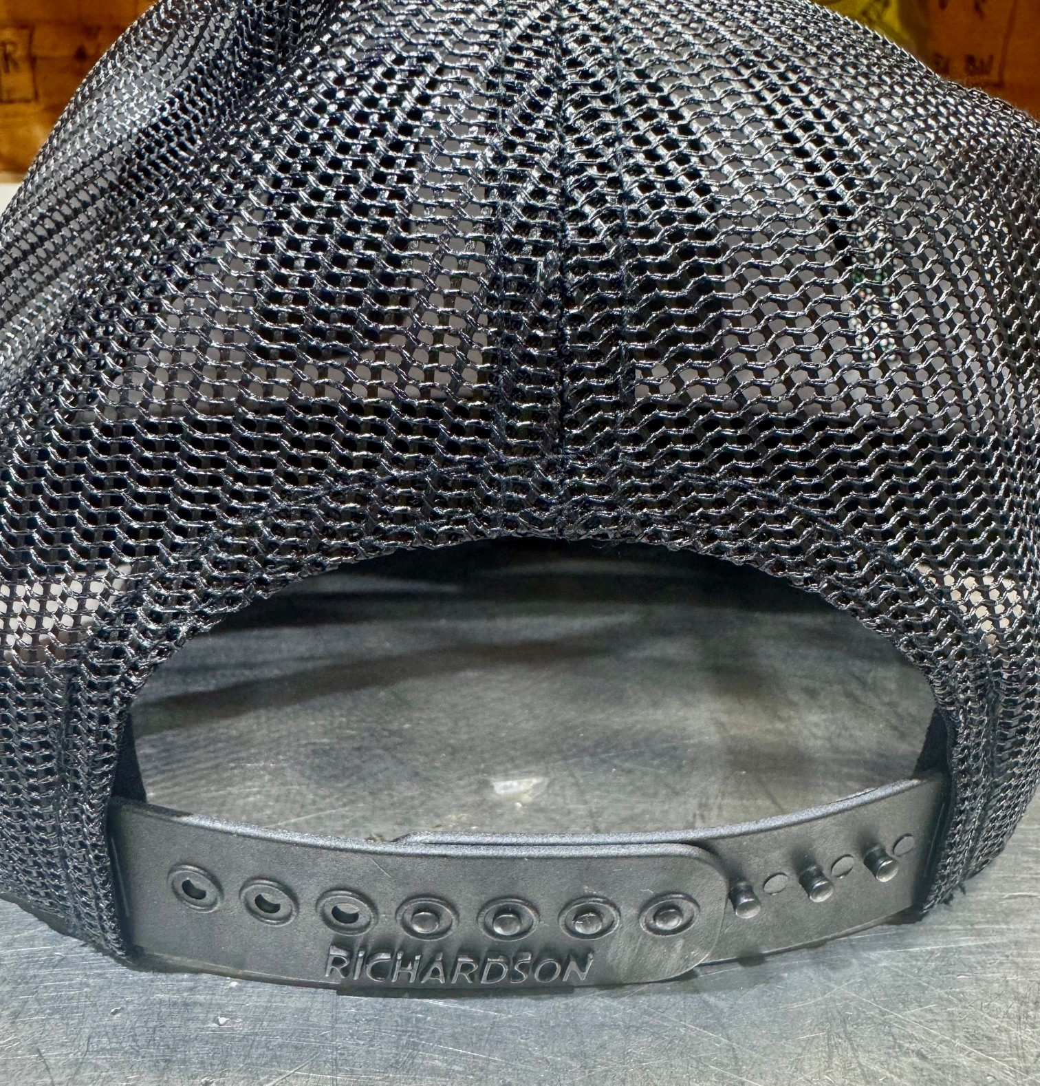 Richardson Solid Black 168 Hat Cap 7 Panel Trucker Hi-Pro Adjustable Snapback