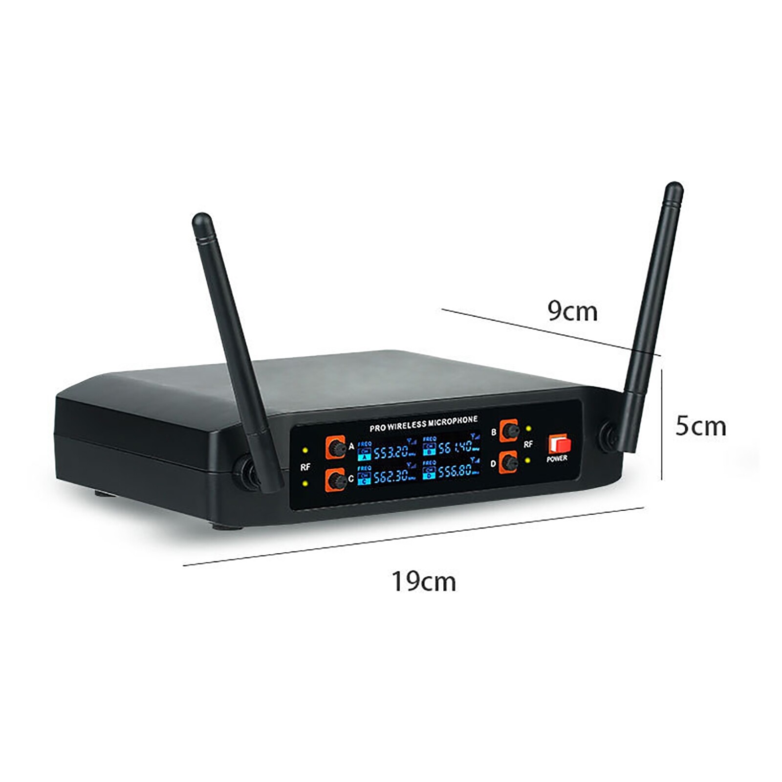 Pro Audio VHF Wireless Microphone System 4 Channel 4 Handheld Metal Dynamic Mic