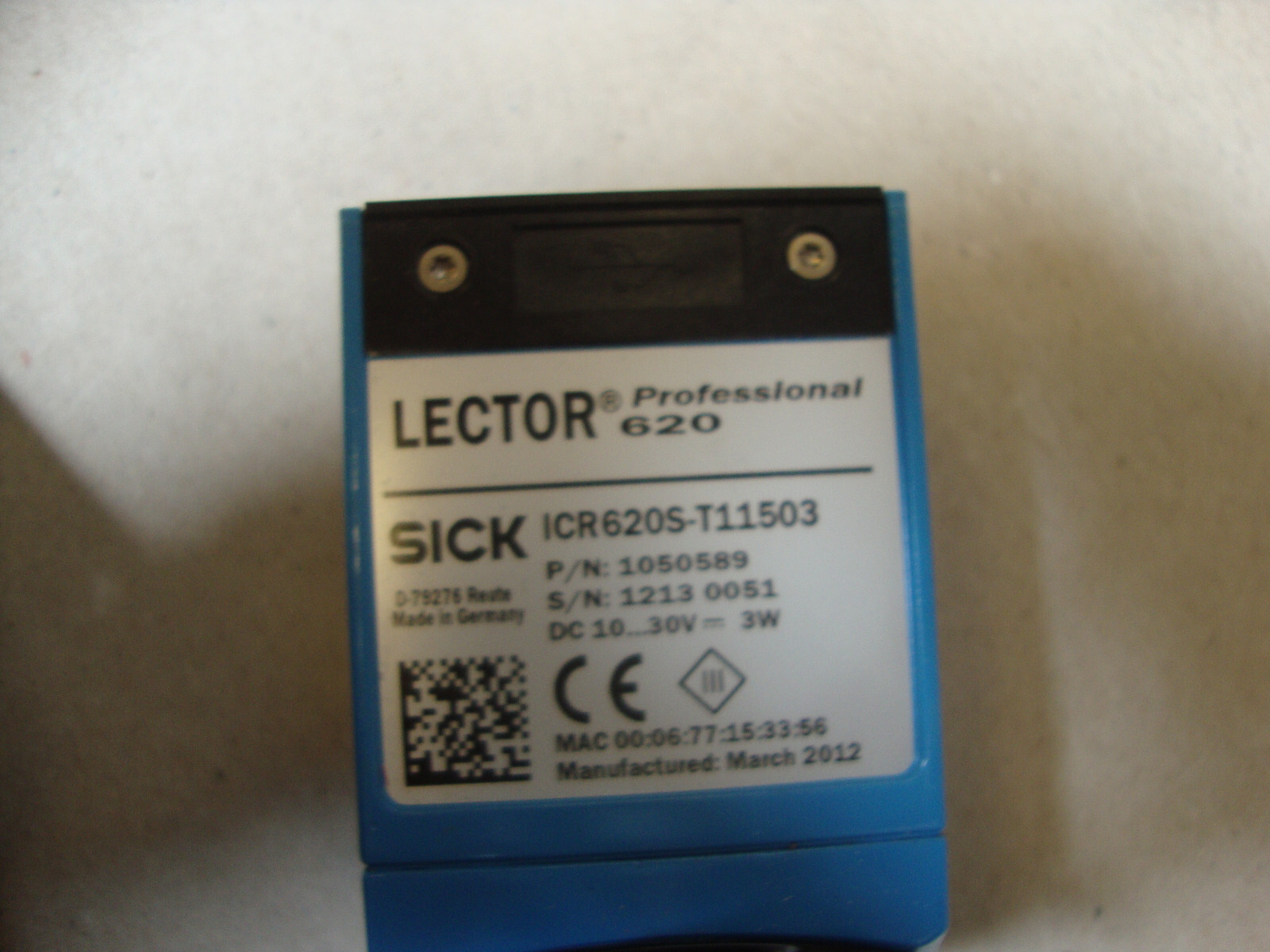 SICK 620 ICR620S-T11503, Camera-Based Code Reader, LECTOR Professional 620 EXCELLENT!