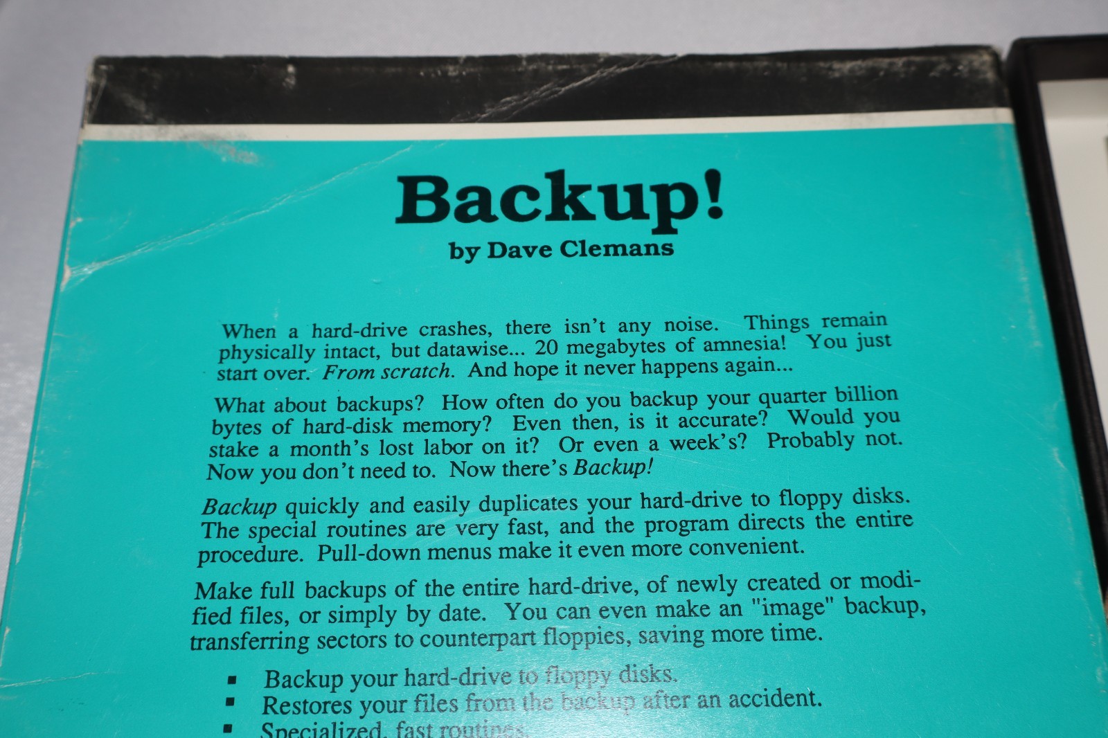 1985 Atari ST Backup Complete w manual floppy disk & Box Michtron 1980s Computer