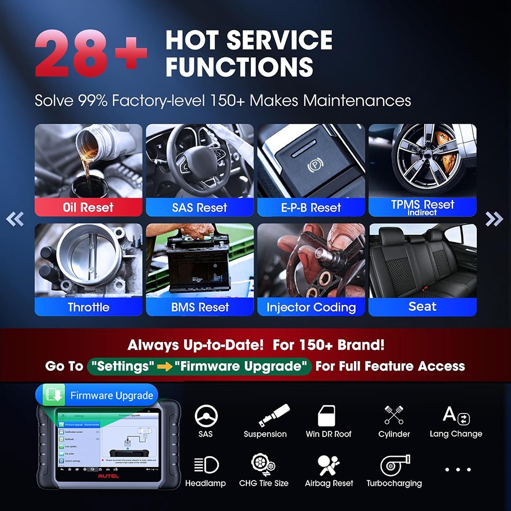 2026 Autel MaxiCOM MK808S Bidirectional Car Diagnostic Scanner Tool Key Coding