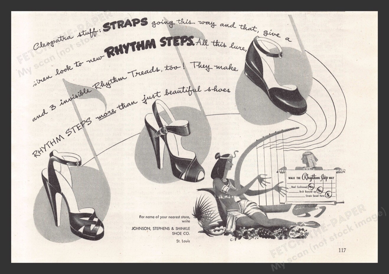 Rhythm Step Shoes 1940s Print Advertisement Ad 1948