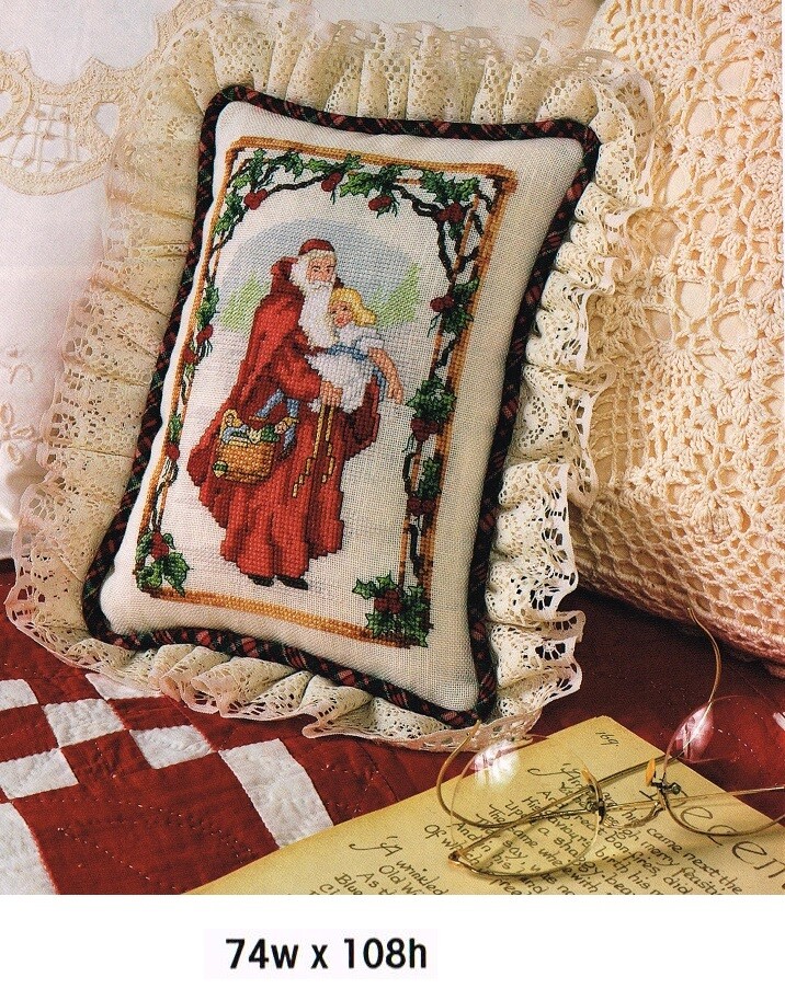 HOLY BORDER SANTA  CROSS STITCH PATTERN ONLY  -  4B1