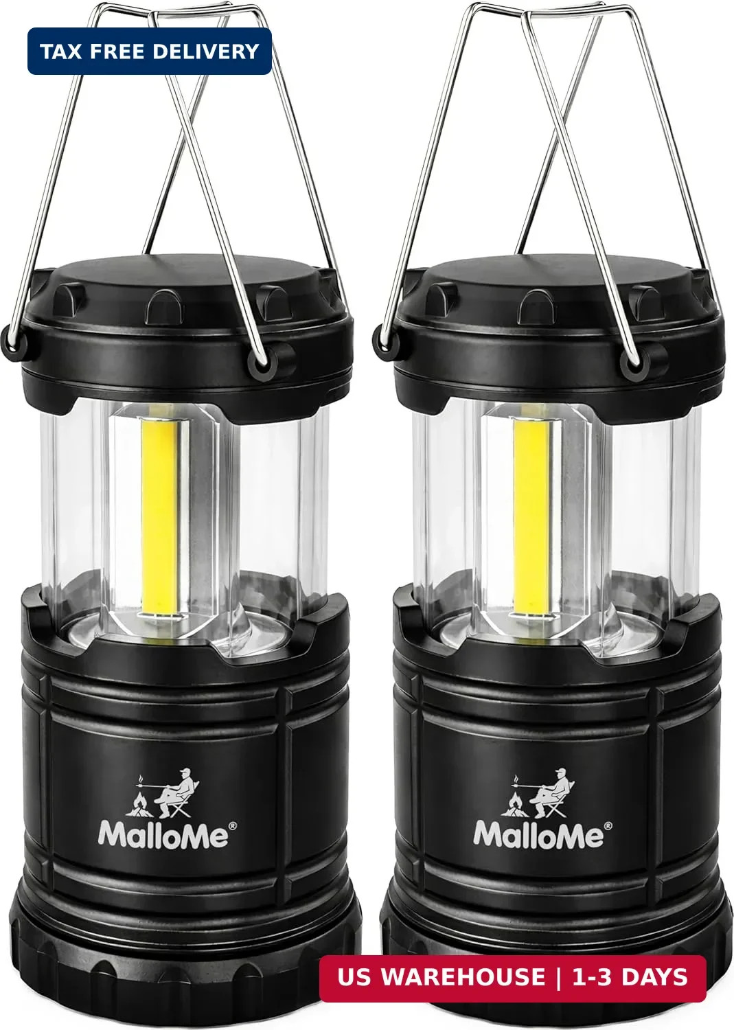 MalloMe Camping Lights Lantern Flashlights, Battery Powered Operated Lamp Lanter