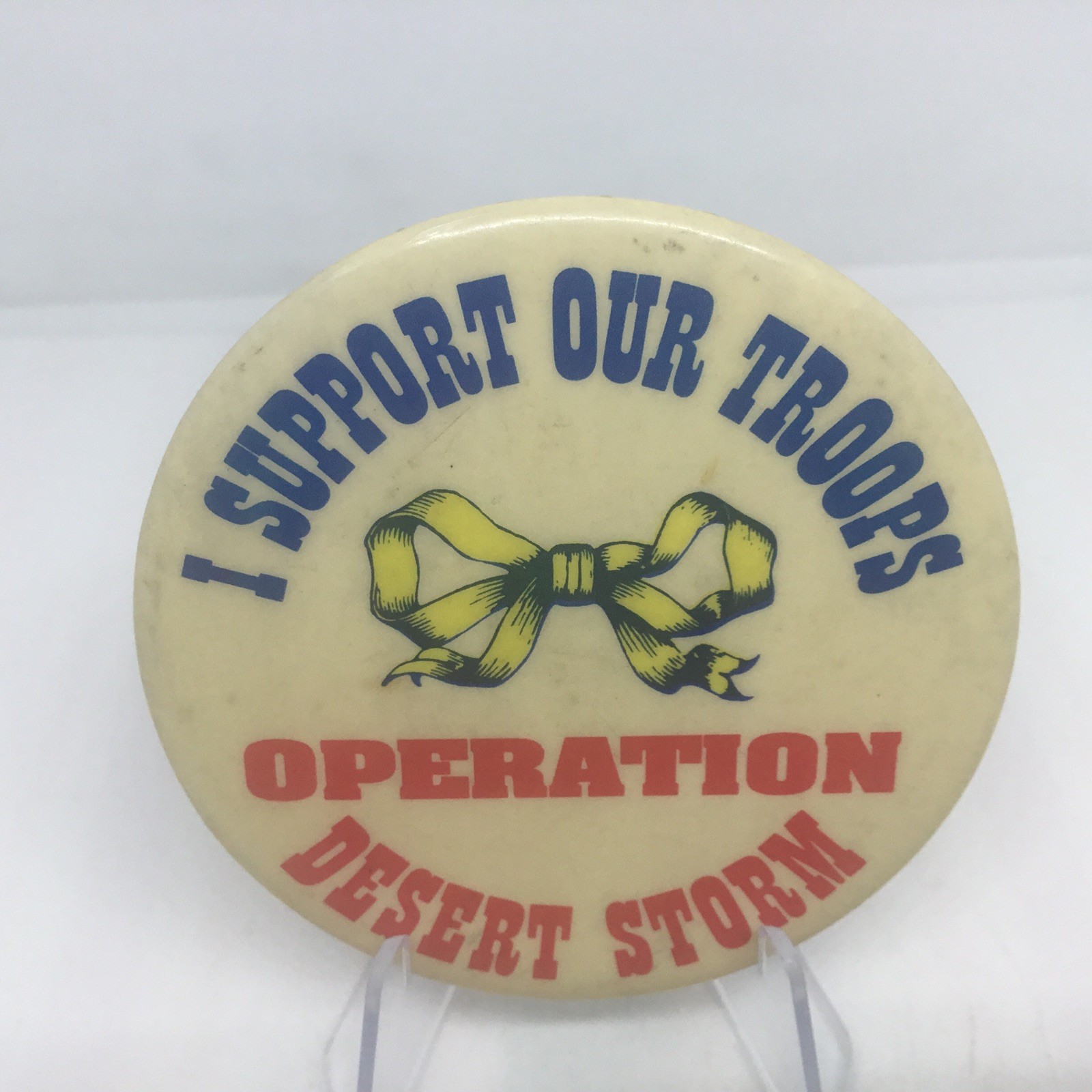 Operation Desert Storm Button Vintage Support Our Troops