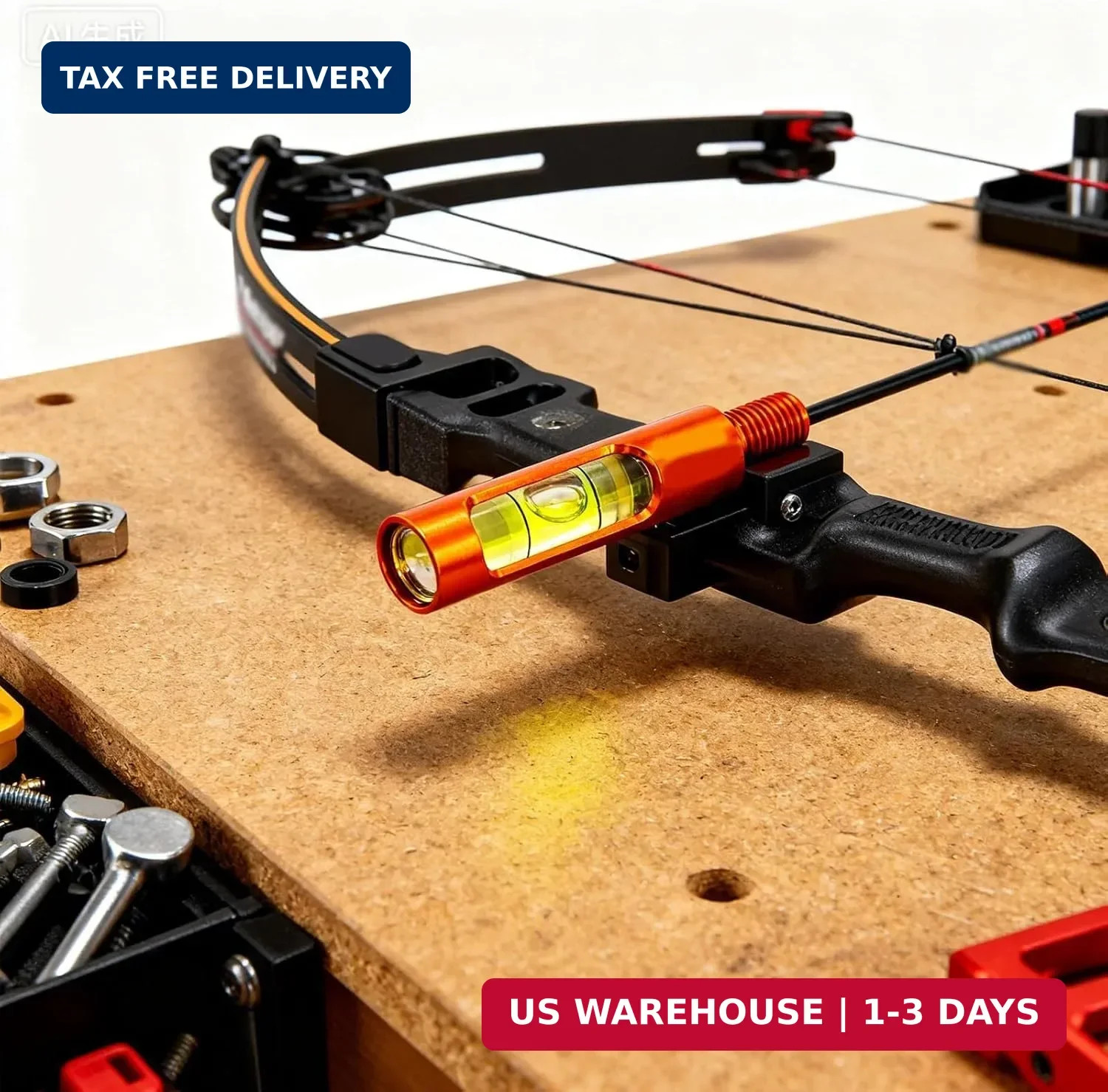 Berger Hole Bow Level - Aluminum Bow Leveling Kit & Archery Tools Bow Accessorie