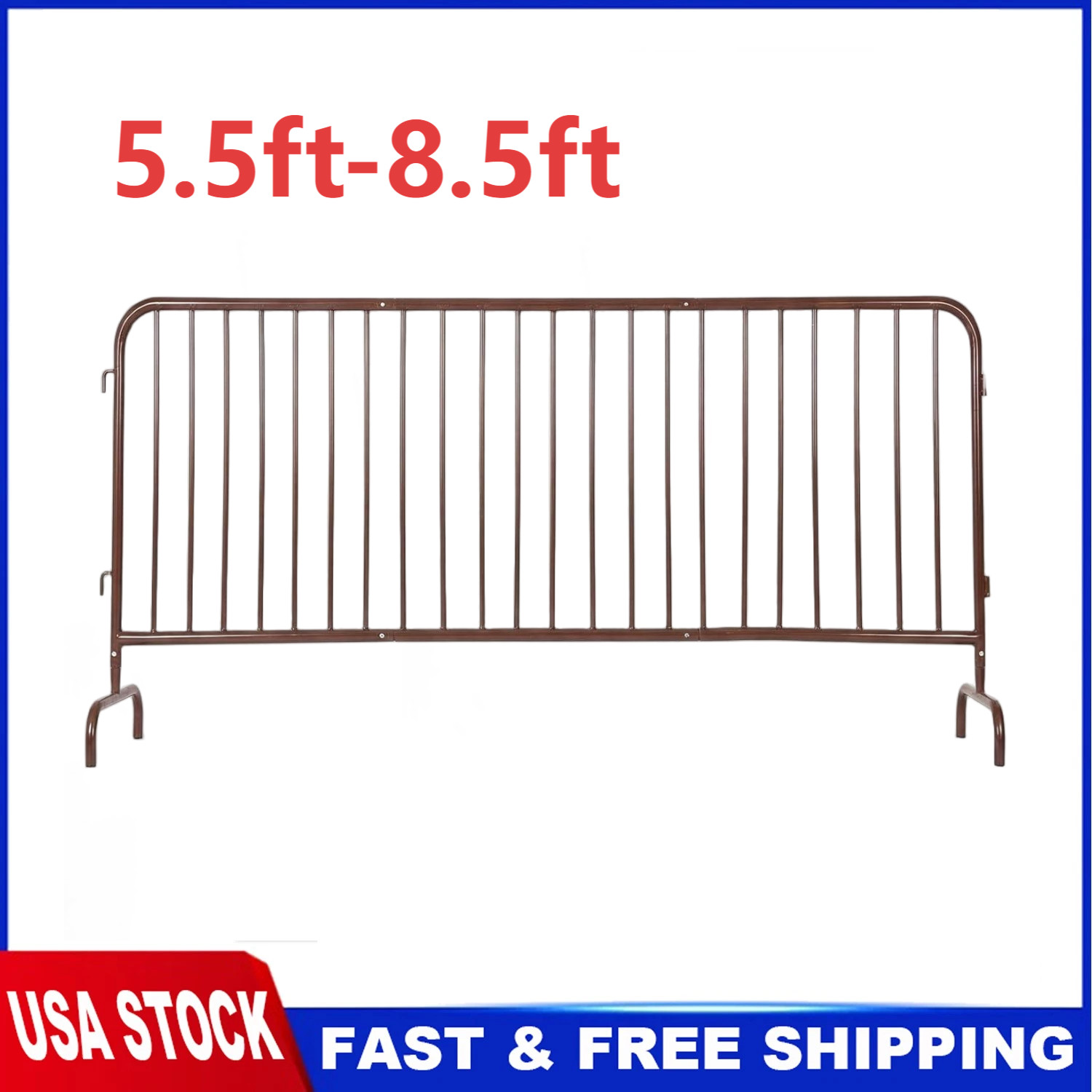 💎Interlocking Steel Barricade Galvanized Crowd Control Fence Bridge Feet Base