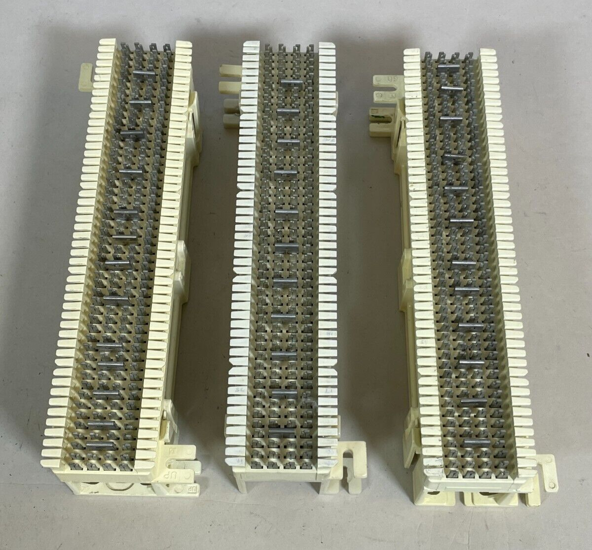 Lot of 3,  25-Pair M Block w/base Punch Panel Phone Wiring Telephone Network