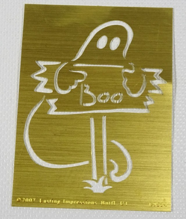 Boo Ghost Halloween Lasting Impressions - Stencil Template -L9534 - 2007