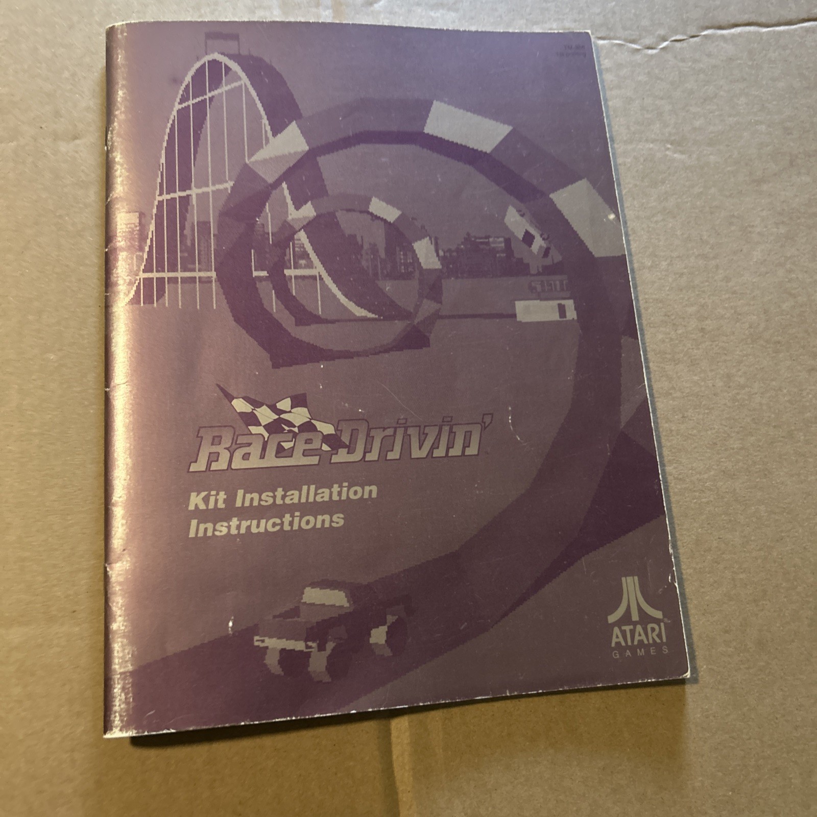 orginal Factory Atari Race Driven Kit Drivin arcade video game manual