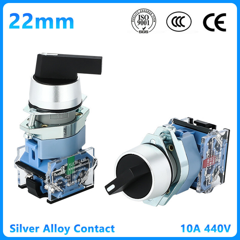22mm Rotary Switches Selector Switch Latching Momentary 2/3 Position ON OFF