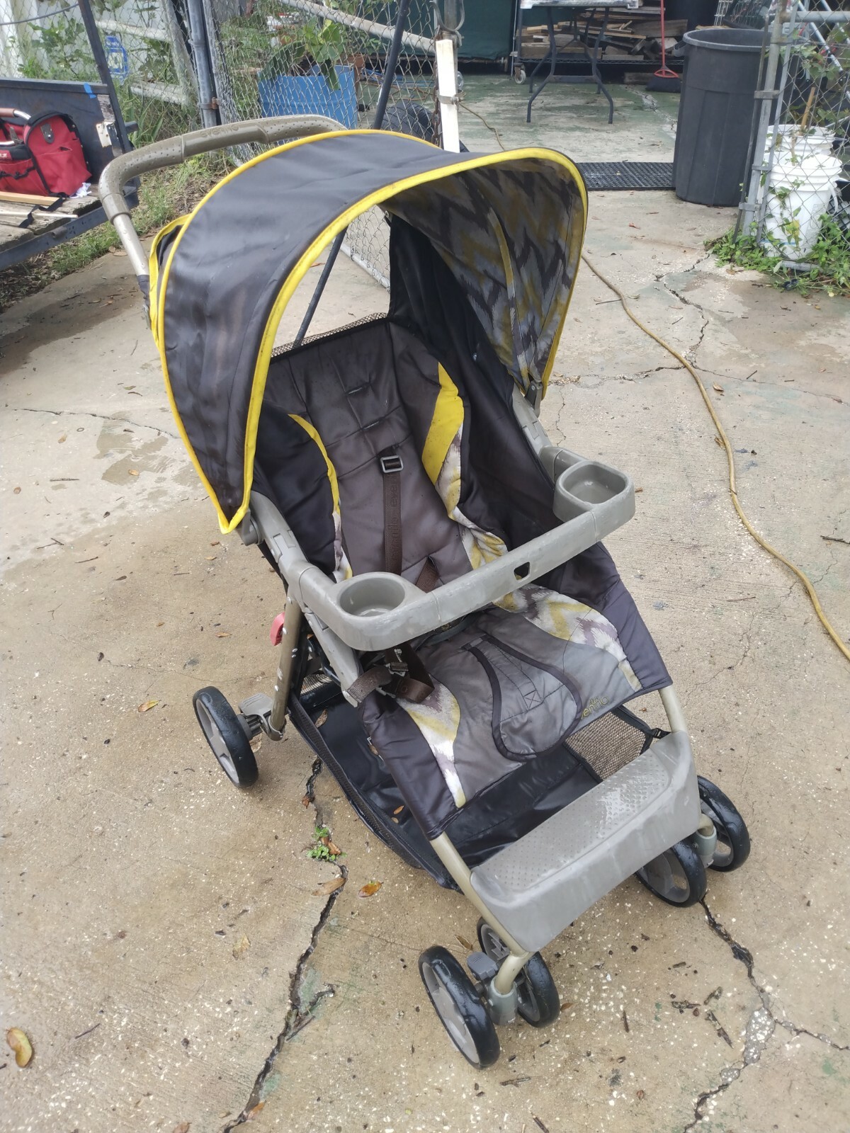 Evenflo Stroller rear wheel only. Size 7 3/4"