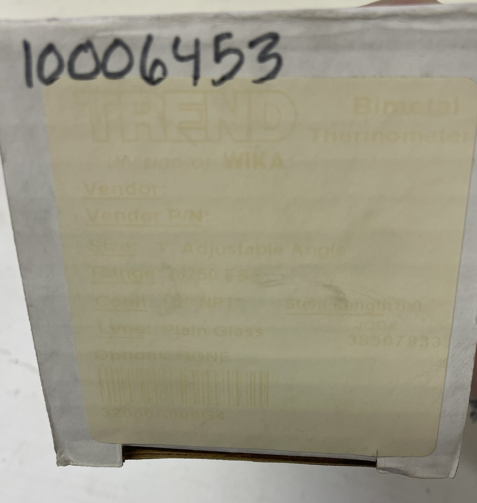 Wika Trend 6" BiMetal Thermometer 1/2" NPT, 0-250F, Adjustable Angle