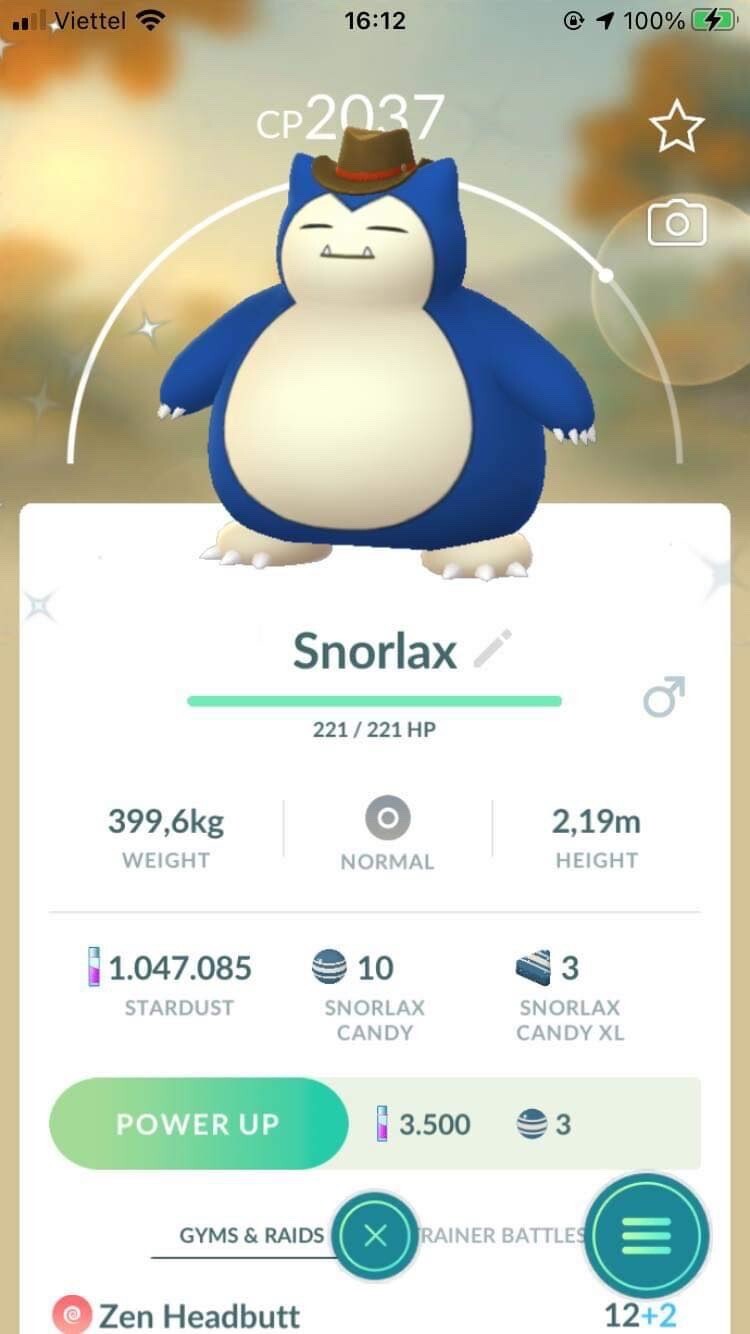 Shiny Snorlax Costume Cowboy Hat - Trade Registered -Read Description