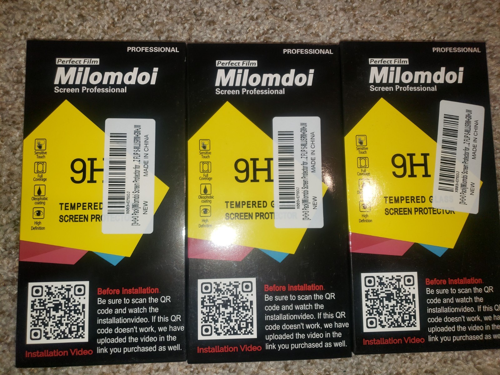 (3 For 1) Samsung Galaxy Z Flip 5 Screen Protector, 3+3+3 Pack