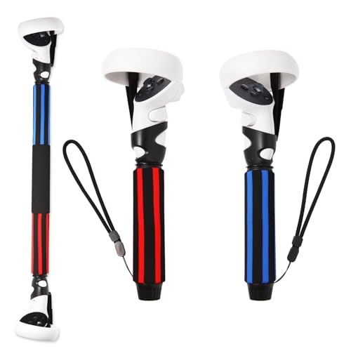 Striped Style VR Game Handle Attachments for Quest 2 - Extension Grips