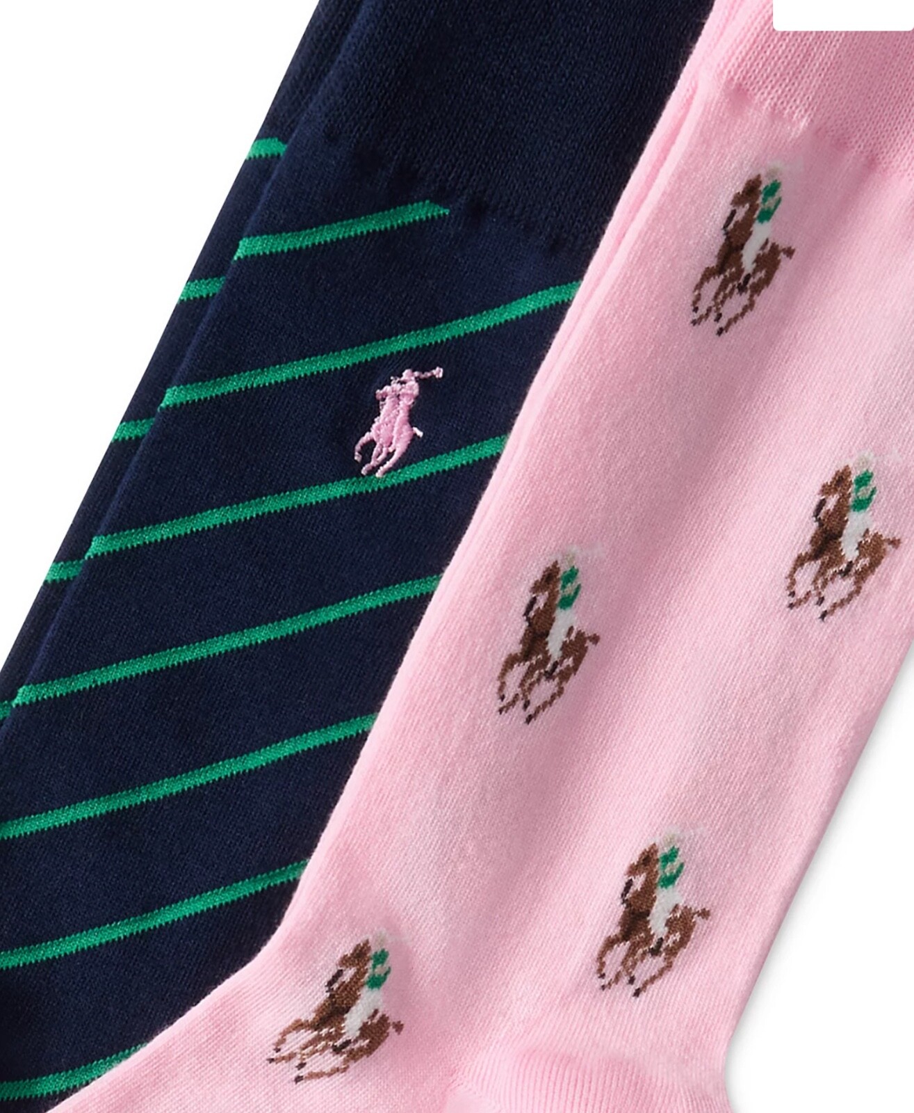 Polo RALPH LAUREN Men’s Socks Allover Polo Pony Player Sock Set Pink