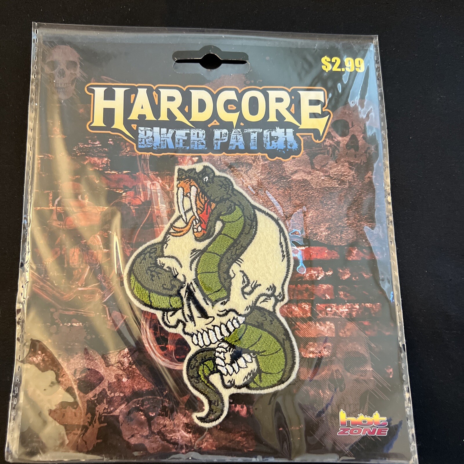 😎SKULL AND SNAKE PATCH Hardcore biker patches vintage tattoo art As Pics😎