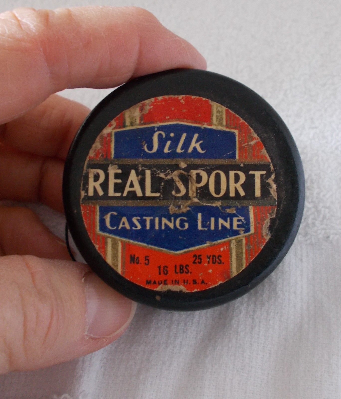 Vintage Spool of "Real Sport" Silk Fishing Line Pre WWII